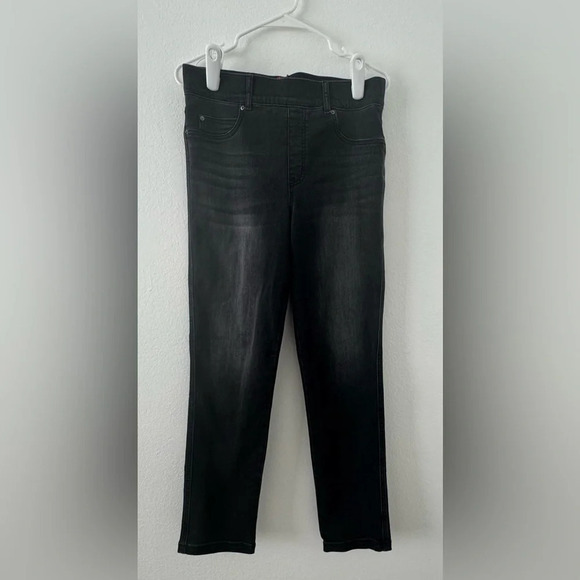 Spanx Vintage Wash Black Denim Jean Legging Jegging Size Medium - Picture 1 of 9